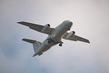 Close Up of an Airplane Landing