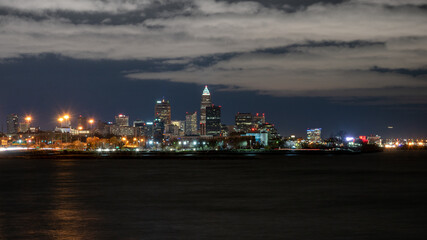 City of Cleveland on a Cloudy Morning