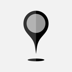 Pin Icon. Location, Mark Symbol - Vector.