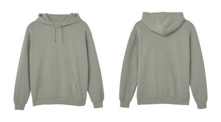 Lieutenant Sweat Pullover Long Sleeve Hoodie Templates Front and Back Views