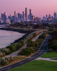 Fototapeta premium Melbourne City at Dawn.