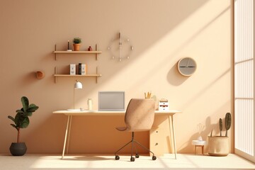 a minimalist workplace. Generative AI