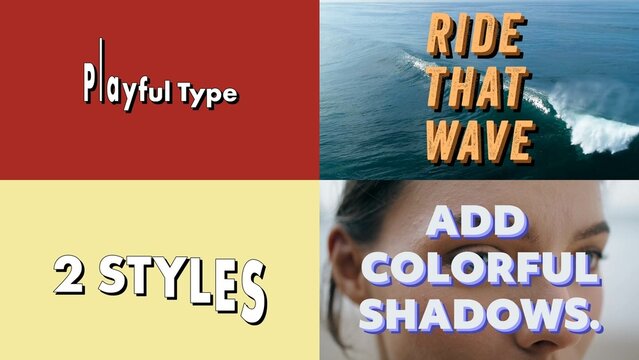 Playful Type with Wave and Stretch Animations for Social Media