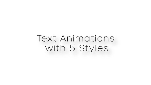 Simple Text Animations with 5 Styles