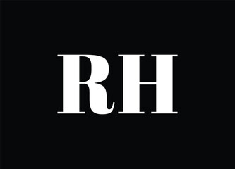 RH letter logo and monogram logo