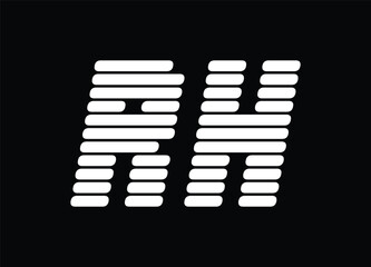 RH letter logo and monogram logo