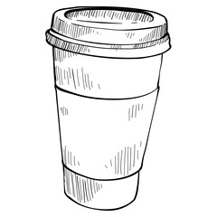 hot drink hand drawn