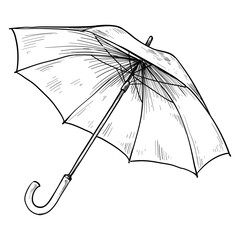umbrella hand drawn © nikagraphic