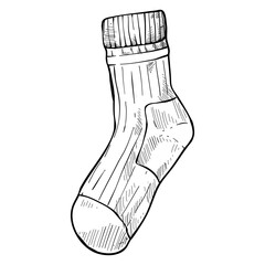 sock hand drawn