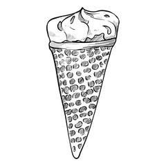 ice cream hand drawn
