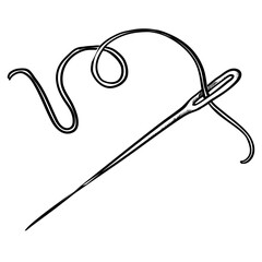 needle hand drawn