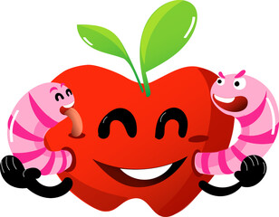 funny apple cartoon