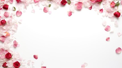 Flowers Composition Frame Made Rose, Background Image,Valentine Background Images, Hd