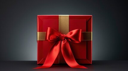 Gift Present Box Red Bow Ribbon, Background Image,Valentine Background Images, Hd