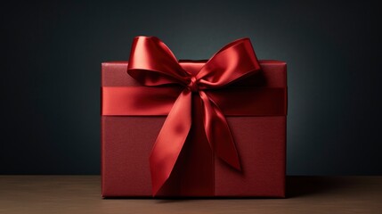 Kraft Gift Box Beautiful Red Ribbon, Background Image,Valentine Background Images, Hd