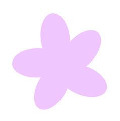 Cute cartoon illustration of flowers in purple