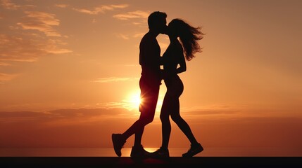 Love Sport Concept Running Couple Kissing , Background Image,Valentine Background Images, Hd