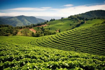 Fototapeta na wymiar Beautiful coffee plantation 