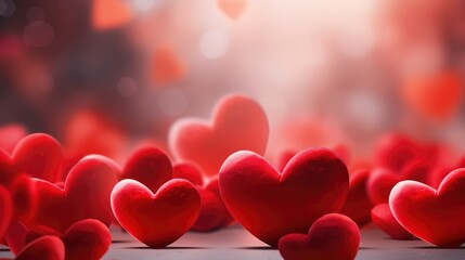 Valentines Day Background Red Hearts Composition, Background Image,Valentine Background Images, Hd
