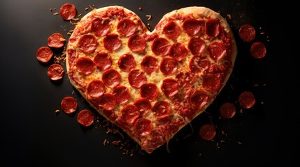Valentines Day Heart Shaped Pizza , Background Image,Valentine Background Images, Hd