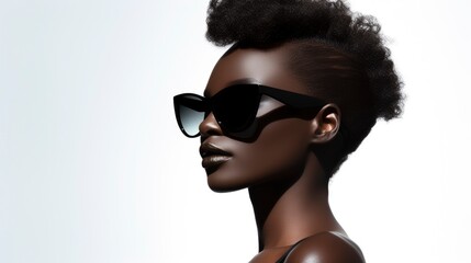 Beautiful Portrait African Girl Sunglasses Shape, Background Image,Valentine Background Images, Hd