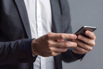 スマートフォンを持つ手