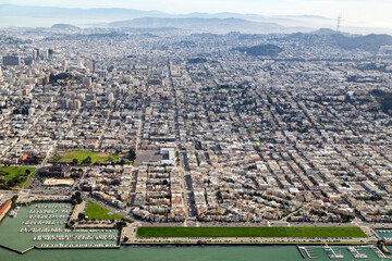 San Francisco Marina Neighborhood Aerial View