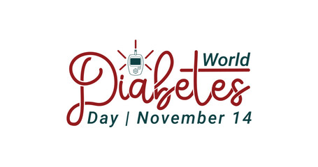Fototapeta na wymiar World Diabetes Day is observed every year on November 14 to create Awareness of healthy behavior and prevent diabetes. Great for cards, banners, posters, and flyer 