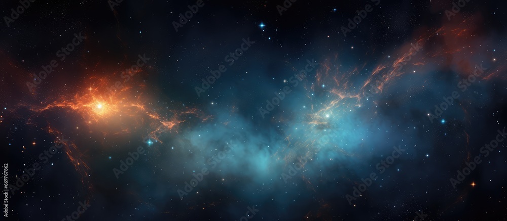 Poster elements of this image provided by ai rendering featuring stars in a planet and galaxy