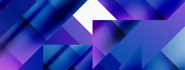 Fototapeta premium Captivating vector abstraction. Triangles interlock in mesmerizing dance, crafting dynamic geometric backdrop. Fusion of shapes and angles creates artful symphony of modern design