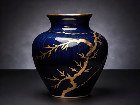 Eternal Beauty: Kintsugi-Inspired Ceramic Vase
