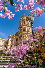 The narrow streets of the baroque style city of Modica, Sicily, Italy - 669770889