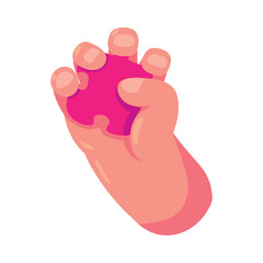 autism hand baby with puzzle