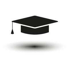 Graduation Cap icon. Vector illustration.