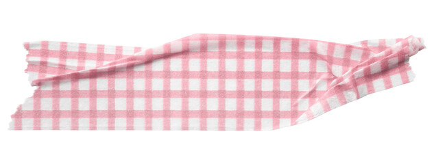 pink patterned sticker paper tape isolated on transparent background.