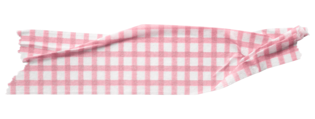 pink patterned sticker paper tape isolated on transparent background.