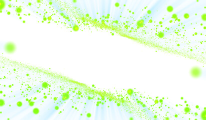 3D abstract digital technology green light particles wave
