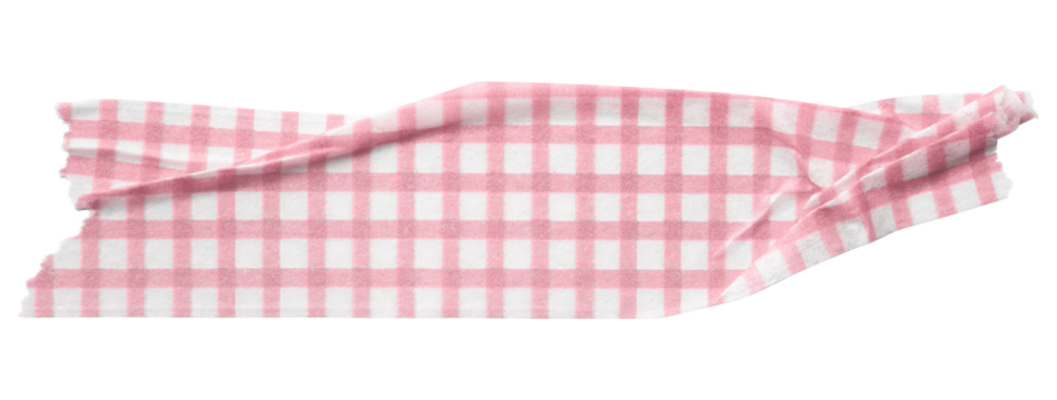 pink patterned sticker paper tape isolated on transparent background. - Powered by Adobe