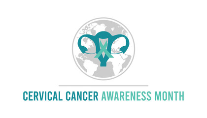 Vector illustration on the theme of Cervical Cancer awareness month observed each year during January.banner, Holiday, poster, card and background design.