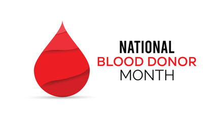 Vector illustration on the theme of National Blood Donor month observed each year during January.banner, Holiday, poster, card and background design.