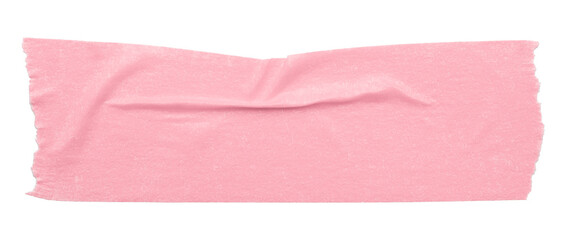 pink crumpled torn tape isolated on transparent background
