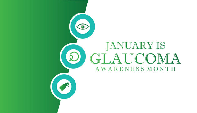 Vector illustration on the theme of Glaucoma awareness month observed each year during January.banner, Holiday, poster, card and background design.