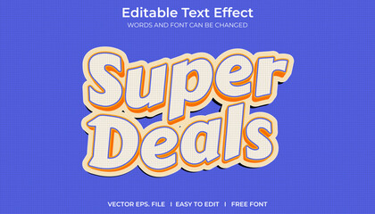 Fototapeta premium 3d editable text effect Super Deals, perfect for branding or poster purposes.
