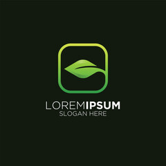 simple minimalist leaf city logo