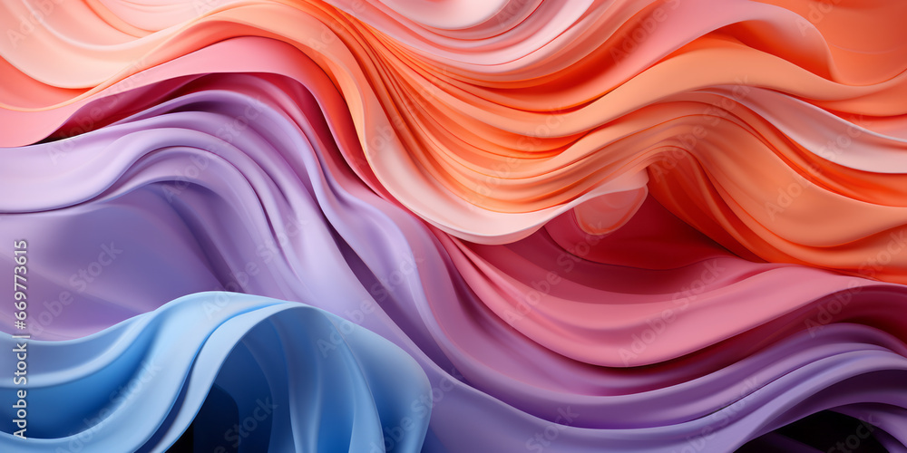 Aufkleber color ribbon pattern background. texture waves presentation backdrop. ai generative