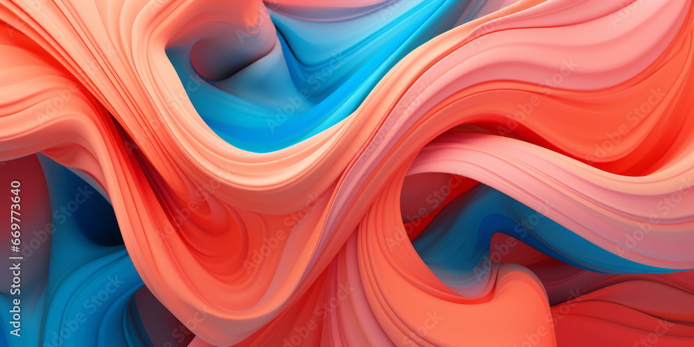 Aufkleber color ribbon pattern background. texture waves presentation backdrop. ai generative