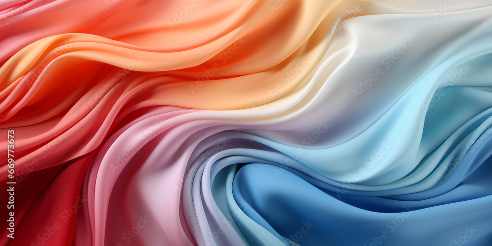 Poster color ribbon pattern background. texture waves presentation backdrop. ai generative