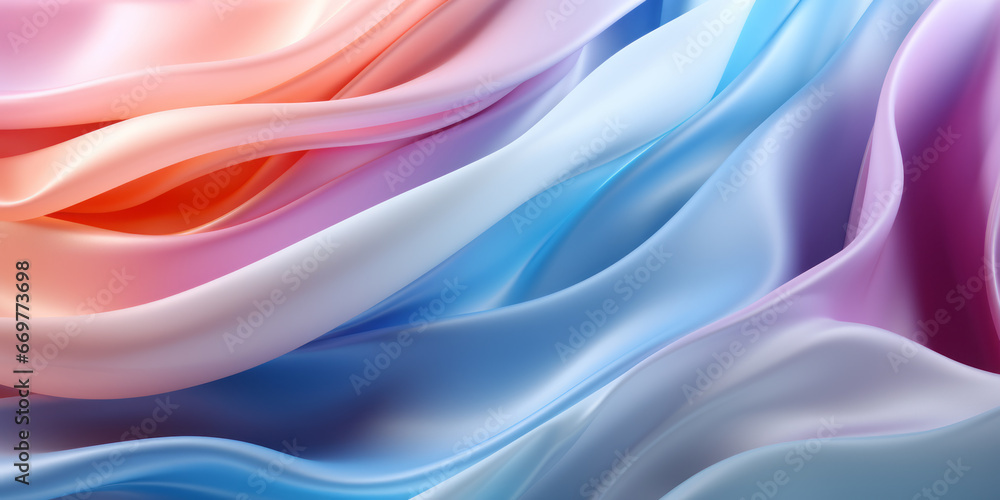 Poster color ribbon pattern background. texture waves presentation backdrop. ai generative