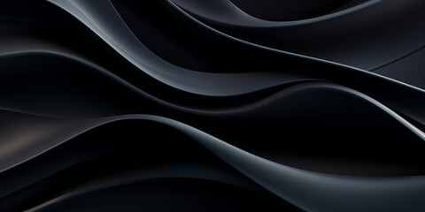 Fototapeta premium Black color flow wave trendy background. Background for presentation, Copy space, backdrop. Colorful texture. Ai generative