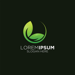 modern simple leaf logo